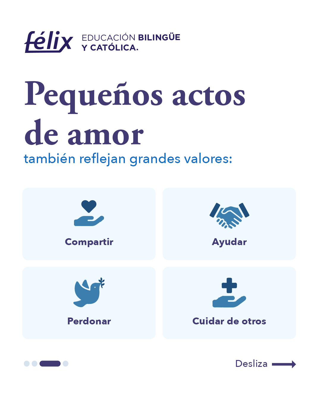 El Sagrado Corazón de Jesús nos recuerda la importancia de vivir desde el amor, la empatía y la bondad 🤍
Una invitación para acercarnos más a los demás a través de pequeños actos que también ayudan a formar el corazón de nuestros niños ✨
#ColegioFelix #ExcelenciaAcademica #EducacionCatolica