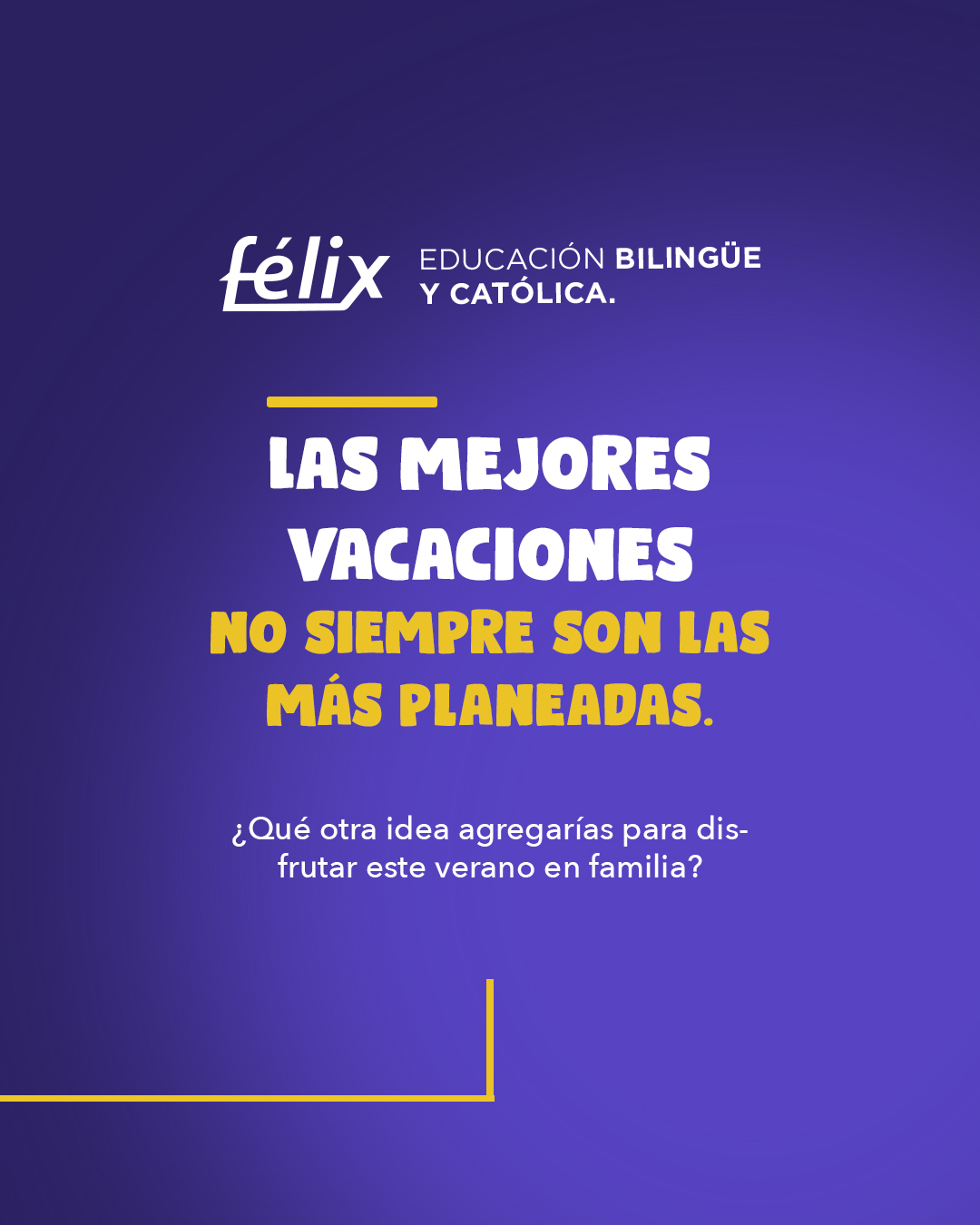Las vacaciones también son una oportunidad para convivir, descubrir nuevas actividades y crear momentos especiales en familia ☀️🤍
A veces, las ideas más simples terminan convirtiéndose en los mejores recuerdos ✨
Mayores informes: 📲 833 208 6511
#ColegioFelix #ExcelenciaAcademica #EducacionCatolica