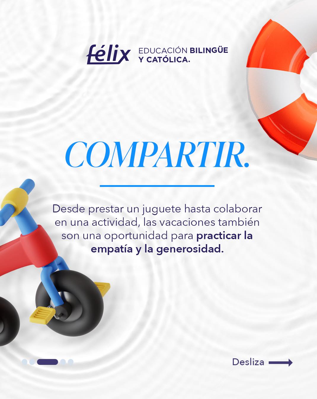 Las vacaciones son mucho más que un descanso de la rutina escolar 🤍 Son una oportunidad para que los niños desarrollen habilidades que también forman parte de su crecimiento: convivir, compartir, descubrir el mundo que los rodea y dar rienda suelta a su creatividad.
💬 ¿Qué es lo más valioso que tus hijos han aprendido estas vacaciones?
Mayores informes: 📲 833 208 6511
#ColegioFelix #ExcelenciaAcademica #EducacionCatolica