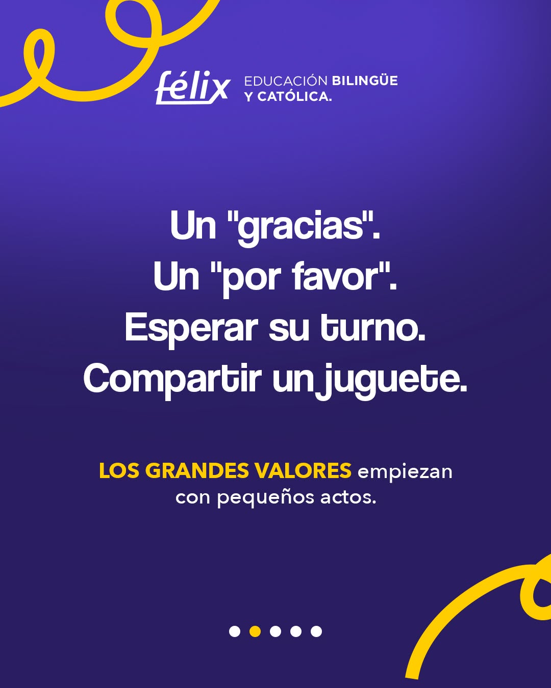 Un lugar para aprender, descubrir talentos, construir Los valores son una de las enseñanzas más importantes que podemos brindar a nuestros hijos.
Mayores informes: 📲 833 208 6511
#ColegioFelix #ExcelenciaAcademica #EducacionCatolica
