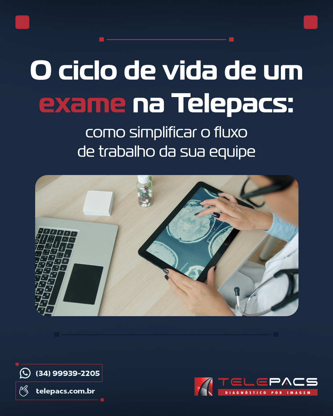 Transformar a rotina do setor de radiologia pode parecer um desafio, mas a telerradiologia é a chave para abrir portas para a agilidade e eficiência que você sempre desejou! 🚀✨
Com a Telepacs, cada etapa do exame é otimizada para que sua equipe possa focar no que realmente importa: o atendimento ao paciente. Desde o envio das imagens até a entrega do laudo, tudo é pensado para eliminar gargalos e maximizar a qualidade do serviço. 📈💡
Você sabia que, com a triagem automática, cada exame é encaminhado para o radiologista subespecialista disponível, sem intervenção manual? Isso não apenas garante que o exame chegue ao profissional certo, mas também proporciona mais previsibilidade e tranquilidade para a coordenação do setor. 🔍🤝
E a segurança? A Telepacs adota protocolos rigorosos de qualidade e rastreabilidade, garantindo que cada laudo esteja em conformidade com os mais altos padrões.
Acesse nosso Blog abaixo ou link na bio e saiba mais!
📲 (34) 99939-2205
🌐 telepacs.com.br
#Telerradiologia #Telepacs #InovaçãoEmSaúde #Eficiência #SaúdeDigital