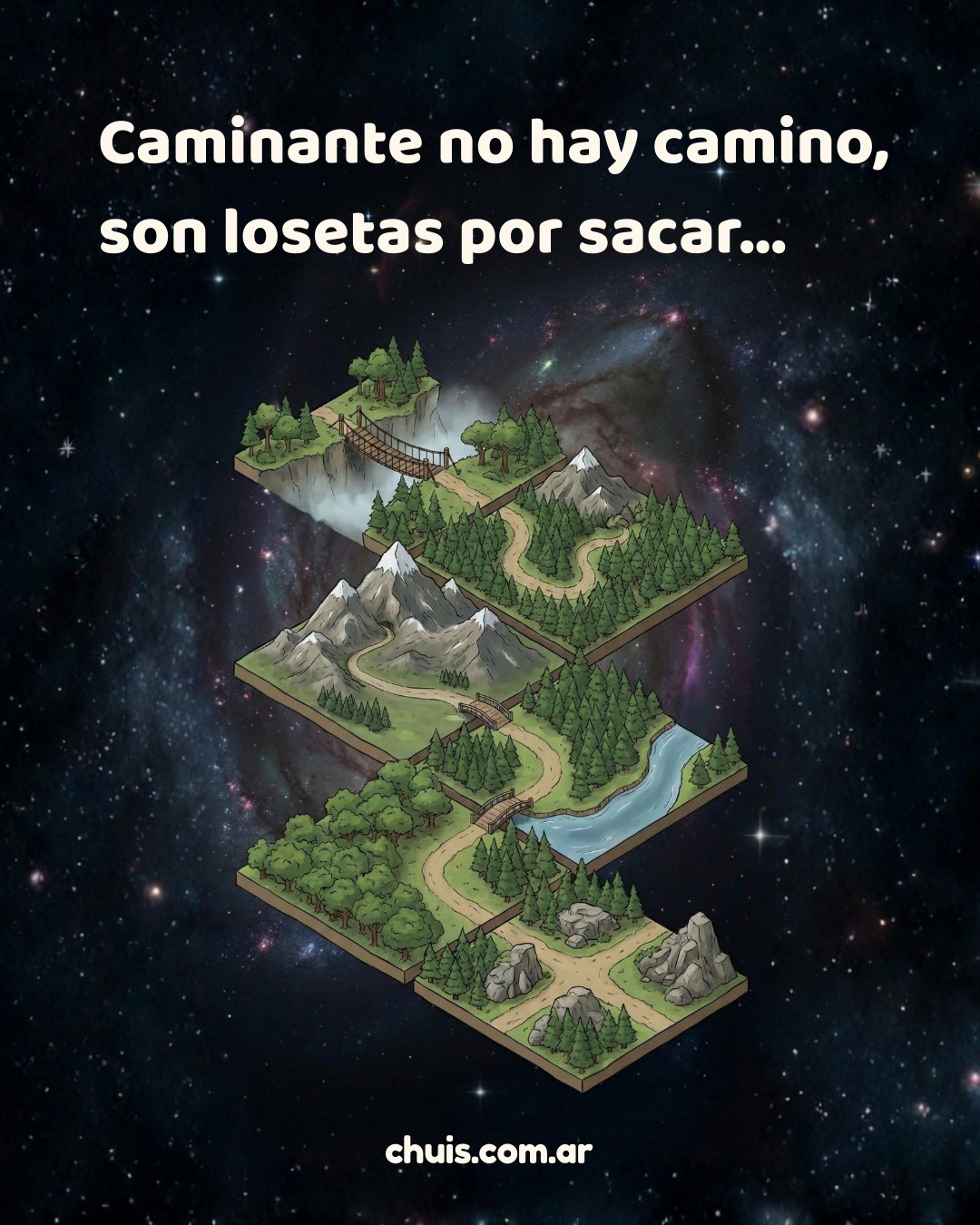 Caminante, no hay camino.
Se hace camino al jugar.No hay caminos trazados.
Hay mesas que se arman,
risas que aparecen
y juegos que unen.Que cada partida sea un paso,
cada encuentro un paisaje de foto
y cada juego, una excusa para conectar.Gracias por ser parte del viaje...
Que este año nos encuentre jugando 🌿#ComenzarJugando #CaminanteLúdico #Carabachuis #JuegoPortátil #JugarEnCualquierLugar #AventuraLúdica
#JugarNosUne #ComunidadLúdica #JuegosQueConectan #JuegoCompartido