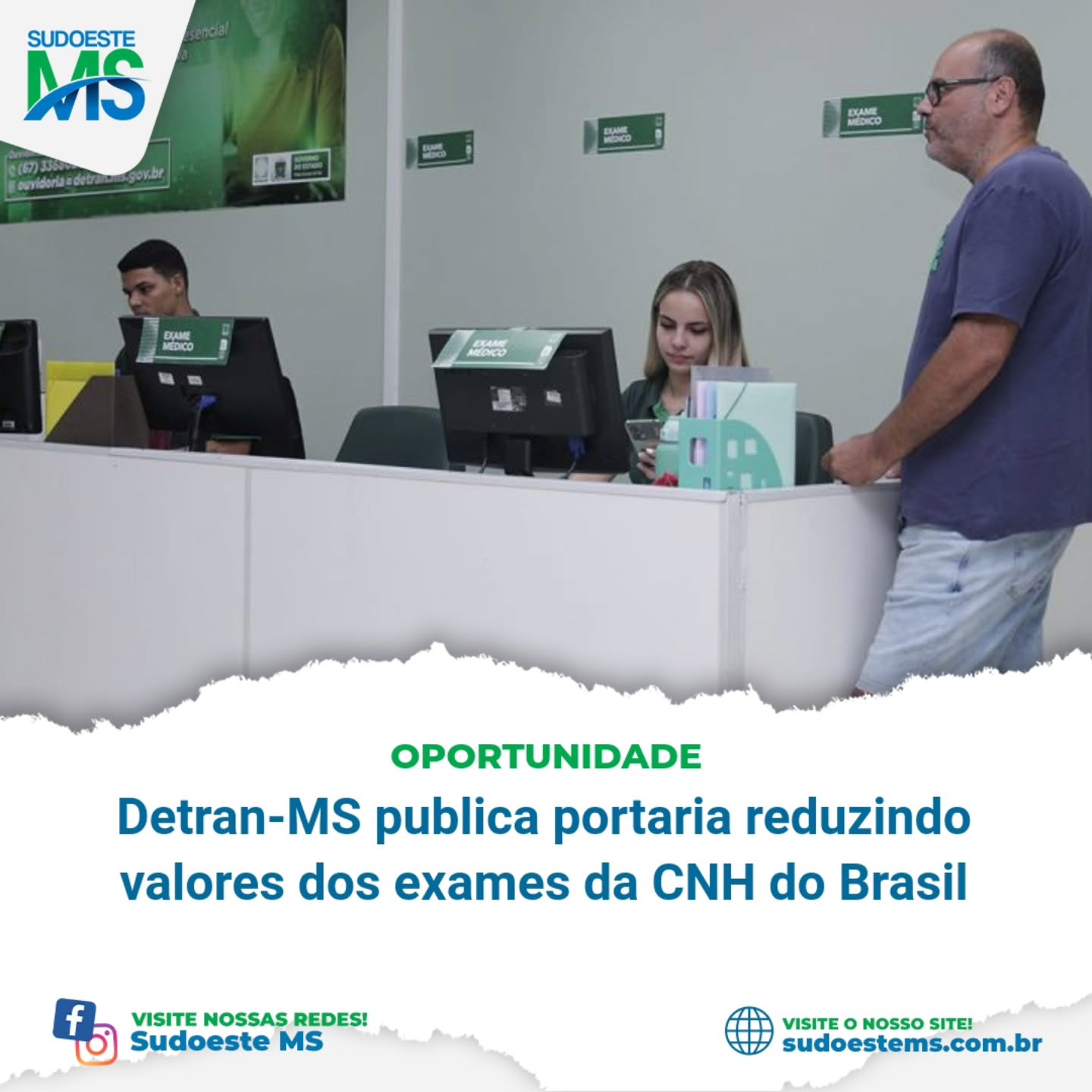 A medida atende a Portaria Senatran nº 927, de 12 de dezembro de 2025, que fixou em R$ 180,00 o teto máximo que deve ser pago nos exames médicos e psicológicos realizados pelos Detrans em todo o país.
Assim que a Portaria da Senatran foi publicada, o Detran-MS iniciou estudos técnicos para adequação dos valores, buscando evitar insegurança jurídica para o processo e não prejudicar o cidadão.