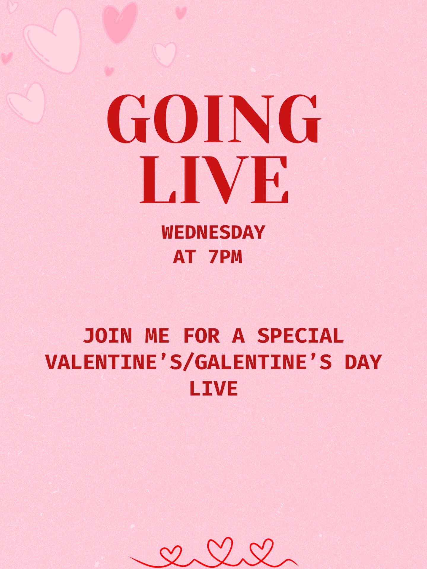 Going Live at 7pm 🩷