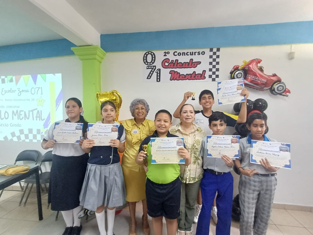 Felicitamos a nuestros alumnos de Primaria que asistieron al Concurso de Cálculo Mental de la Zona Escolar 071🤩👏🏻
El evento se realizó los días 20 y 21 de mayo de 2026, los resultados fueron los siguientes:
1ER GRADO
DANIEL ALONSO HERNÁNDEZ UREÑA – 1er lugar🥇
JOSÉ ALBERTO MELÉNDEZ ESTALA – 2º lugar🥈
ANA VICTORIA ALVARADO JASSO
2DO GRADO
ALAN ERNESTO MÉNDEZ ÁLVAREZ – 1er lugar🥇
JOSÉ FRANCISCO VARGAS GUEVARA - 2º lugar🥈
EMMA FLORES TAPIA
3ER GRADO
ABEL OCTAVIO GONZÁLEZ GONZÁLEZ - 1er lugar🥇
RAFAEL LOYA CEPEDA – 1er lugar🥇
GONZÁLO SEPTIÉN GUEVARA
4TO GRADO
JOSÉ LUIS MARTÍNEZ ESQUIVEL – 1er lugar🥇
ERNESTO JASSO NÁRVAEZ – 1er lugar🥇
NICOLÁS CONTRERAS CARMONA
5TO GRADO
EMILIO NAHUM ÁLVAREZ SALAZAR – 1er lugar🥇
LEONARDO MIGUEL SÁNCHEZ LEÓN – 3er lugar🥉
RUBÉN ADRIÁN CELESTINO SÁNCHEZ
6TO GRADO
ROBERTO XAVIER POLANCO GALVÁN – 1er lugar🥇
RODRIGO SALDÍVAR SALAZAR
PEDRO RAMÍREZ CASTILLO
¡Enhorabuena chicos!🥳 que sigan los éxitos
#Primaria #CalculoMental #Concurso #EducandoEnValores