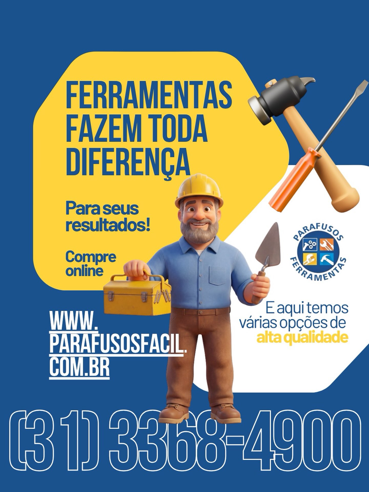 Ferramentas fazem toda a diferença. E comprar no lugar certo também. 🔩🛠️
Na L