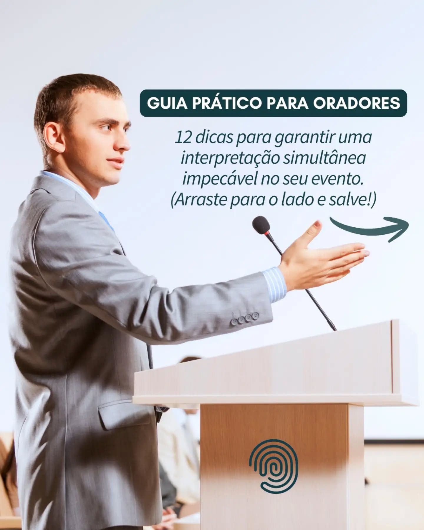 Garantir que a mensagem de um palestrante chegue com clareza a um público internacional é um trabalho em equipe e começa muito antes de a palestra ter início.
A interpretação simultânea envolve escuta ativa, análise de contexto e uma preparação técnica rigorosa sobre o tema apresentado. Quando o orador e a equipe de interpretação alinham suas dinâmicas, o resultado no auditório é uma comunicação fluida, sem ruídos e altamente impactante.
Arraste o carrossel para o lado e confira 12 boas práticas essenciais para orientar os palestrantes do seu evento e garantir a máxima qualidade na transmissão do conteúdo.
Salve este post para consultar sempre que for organizar um evento com tradução ou compartilhe com aquele palestrante que vai subir ao palco em breve!
#APIC #InterpretaçãoDeConferência #traduçãosimultânea
Fonte: Practical guide for speakers with simultaneous interpretation / www.esteve.org/