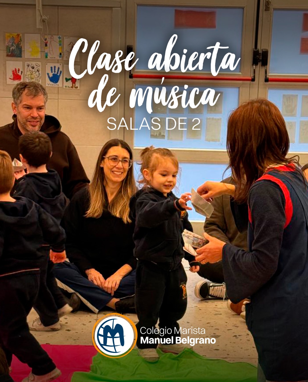 Hoy comenzamos las clases abiertas de Música con nuestras Salas de 2 años. Compartimos con las familias un hermoso momento de canciones, juegos y alegría.