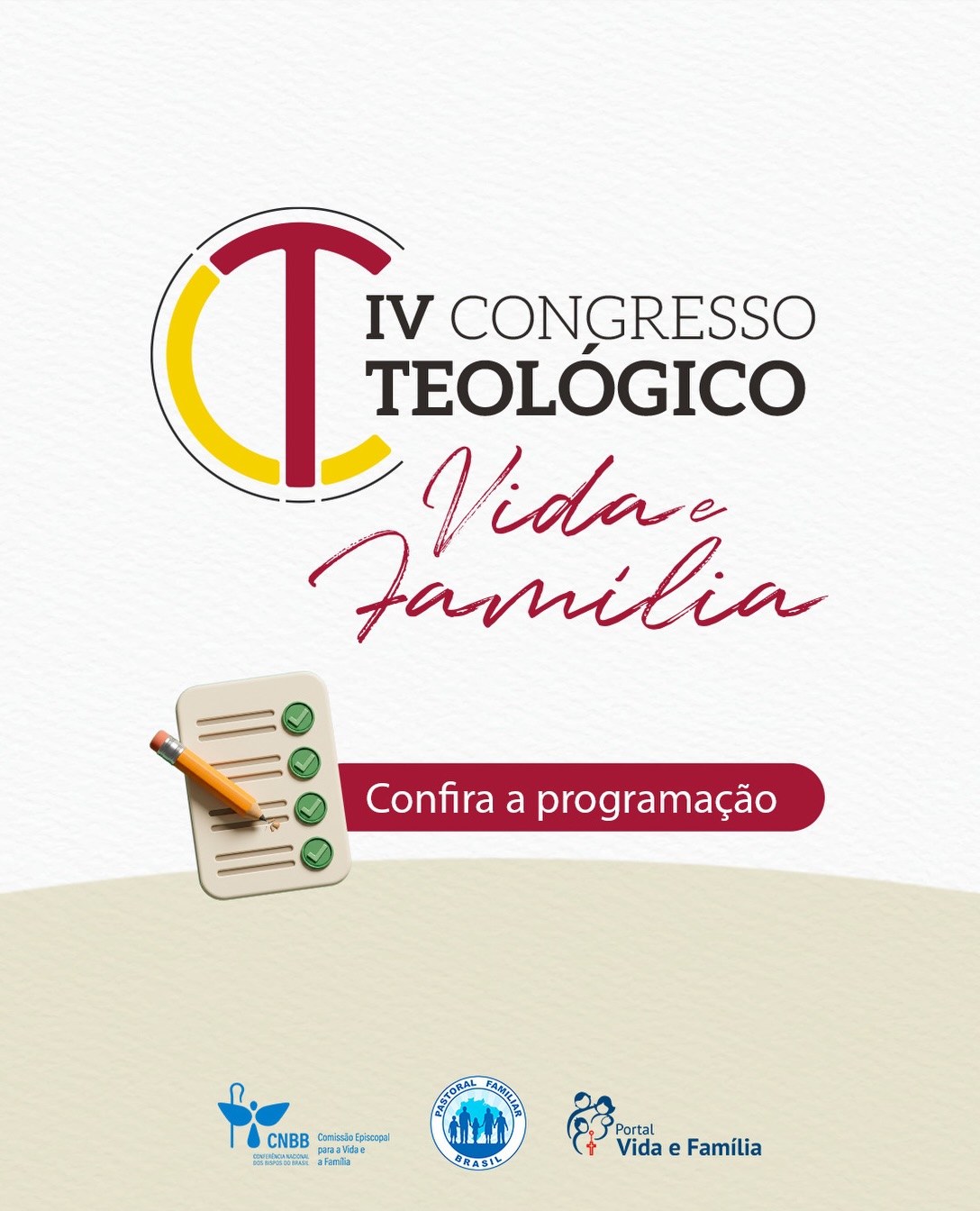 Vem aí o IV Congresso Teológico, de 21 a 25 de setembro, online e gratuito.Além dos agentes da Pastoral Familiar, a formação é voltada também para integrantes de movimentos e serviços eclesiais que promovem a evangelização das famílias.Acesse nosso portal: vidaefamilia.org.br para saber mais!
Compartilhe este post com as famílias da sua paróquia. Vem aí o IV Congresso Teológico, de 21 a 25 de setembro, online e gratuito.Além dos agentes da Pastoral Familiar, a formação é voltada também para integrantes de movimentos e serviços eclesiais que promovem a evangelização das famílias.Acesse nosso portal: vidaefamilia.org.br para saber mais!
Compartilhe este post com as famílias da sua paróquia.